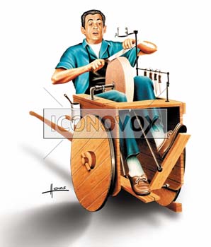 Nicolas Sarkozy, caricature de Hours, réf. 0048-0016