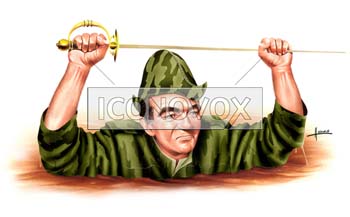 Michel Droit, caricature de Hours, réf. 0048-0022