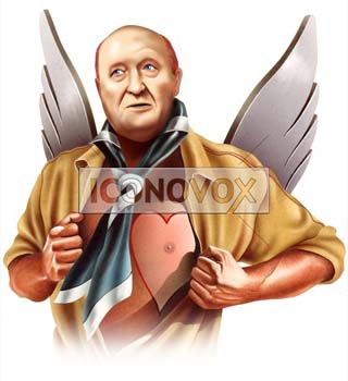 Frédéric Dard, caricature de Hours, réf. 0048-0023