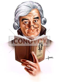 Bernard Pivot, caricature de Hours, réf. 0048-0024