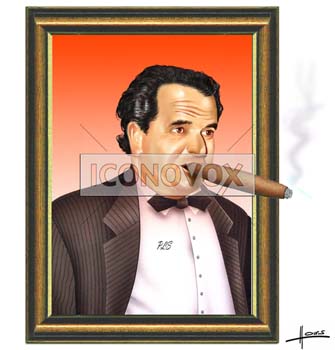 Paul-Loup Sulitzer, caricature de Hours, réf. 0048-0025