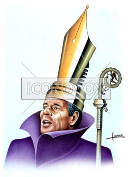 Jean d'Ormesson, caricature de Hours, réf. 0048-0028