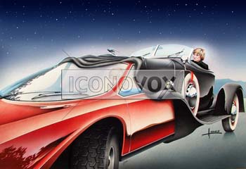 Françoise Sagan, caricature de Hours, réf. 0048-0031