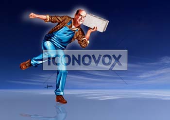 Francis Bouygues, caricature de Hours, réf. 0048-0032