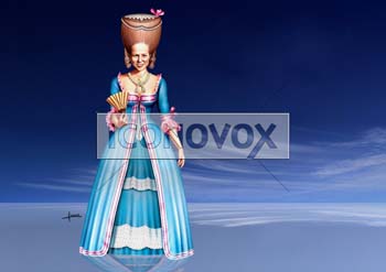 Christine Ockrent, caricature de Hours, réf. 0048-0033