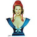 Claire Chazal, caricature de Hours, r&eacute;f. 0048-0074