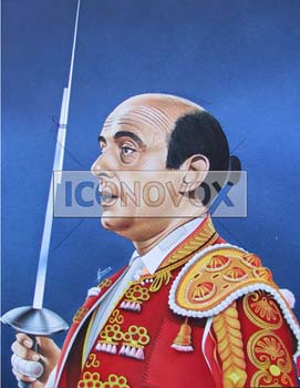 Alain Jupp&eacute;, caricature de Hours, r&eacute;f. 0048-0131