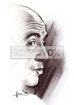 Alain Jupp&eacute;, caricature de Hours, r&eacute;f. 0048-0156
