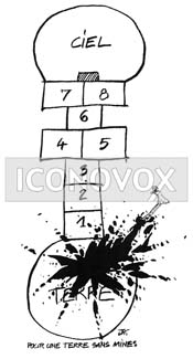 Pour une terre sans mines, dessin de Jy, réf. 0010-0005