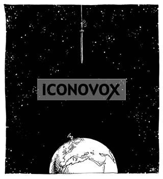 Damoclès, dessin de Jy, réf. 0010-0030