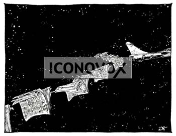 Les oies, dessin de Jy, r&eacute;f. 0010-0042