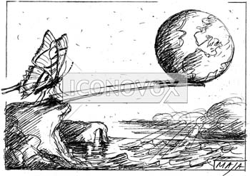 Chaos, imprectibilité et hasard, dessin de Maja, réf. 0006-0009