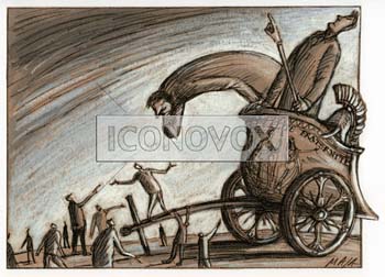 Crise sociale et légitimité de l'état, dessin de Maja, réf. 0006-0015