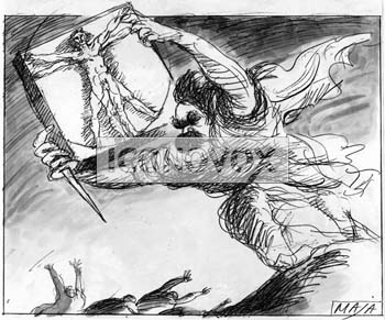 Nietzsche, dessin de Maja, réf. 0006-0016