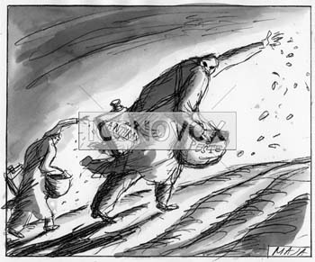 Menaces bactériologiques, dessin de Maja, réf. 0006-0058