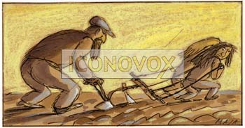 Les inégalités hommes-femmes, dessin de Maja, réf. 0006-0075