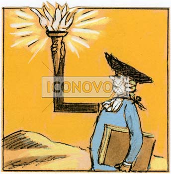 Lumières (abécédaire), dessin de Maja, réf. 0006-0081
