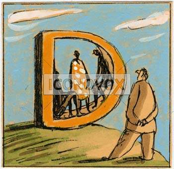 Discrimination (abécédaire), dessin de Maja, réf. 0006-0089