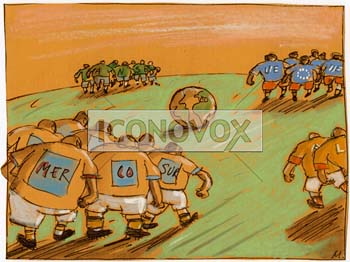 De grands regroupements économiques, dessin de Maja, réf. 0006-0123
