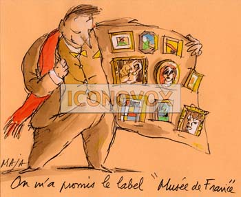 On m'a promis le label, dessin de Maja, réf. 0006-0125