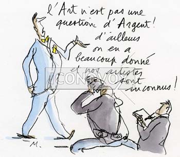 Art et argent, dessin de Maja, réf. 0006-0131