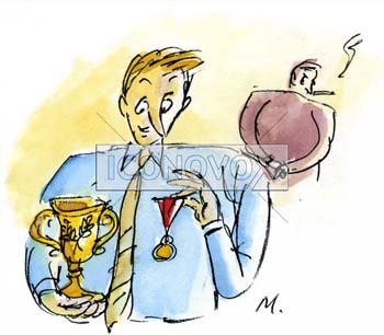 Médaille du travail, dessin de Maja, réf. 0006-0254