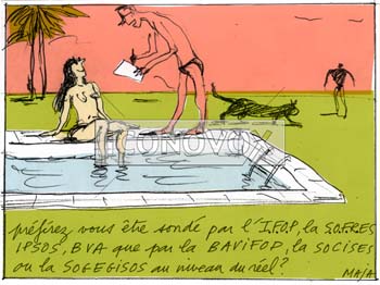 Instituts de sondage, dessin de Maja, réf. 0006-0255