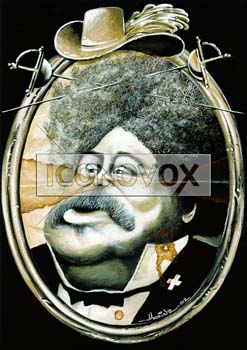 Alexandre Dumas, caricature de Moine, réf. 0045-0003