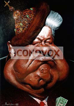 Boris Eltsine, caricature de Moine, réf. 0045-0006