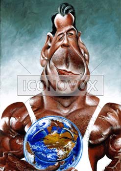 Bruce Willis, caricature de Moine, réf. 0045-0007