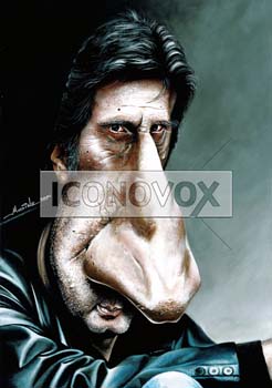 Daniel Auteuil, caricature de Moine, réf. 0045-0011