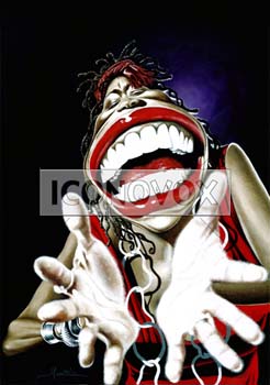 Dee Dee Bridgewater, caricature de Moine, réf. 0045-0013