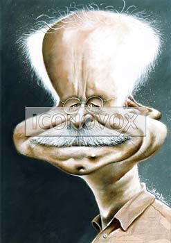 Erick Orsenna, caricature de Moine, réf. 0045-0017