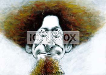 Georges Perec, caricature de Moine, réf. 0045-0024
