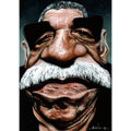 García Márquez, caricature de Moine, réf. 0045-0027