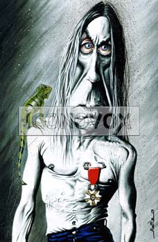 Iggy Pop, caricature de Moine, réf. 0045-0030
