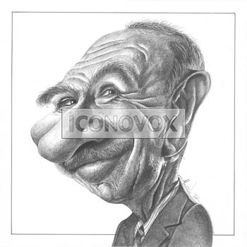 Jean-Pierre Marielle, caricature de Moine, réf. 0045-0036