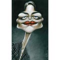 Charlotte Rampling, caricature de Moine, r&eacute;f. 0045-0079
