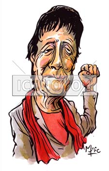 Arlette Laguiller, caricature de Mric, réf. 0041-0004