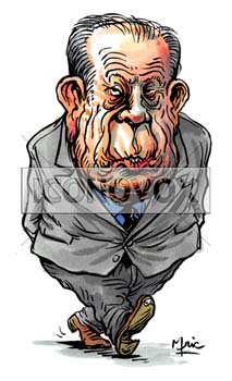Charles Pasqua, caricature de Mric, réf. 0041-0008
