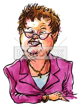 Christine Boutin, caricature de Mric, réf. 0041-0012