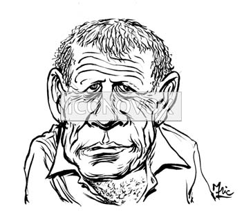 Patrick Poivre d'Arvor, caricature de Mric, réf. 0041-0023