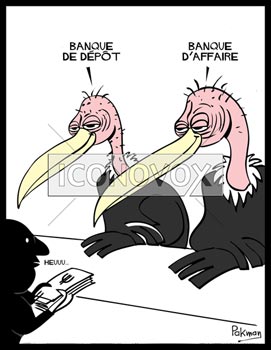 Banque, dessin de Pakman, réf. 0074-0003