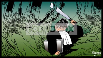 Jungle, dessin de Pakman, réf. 0074-0026