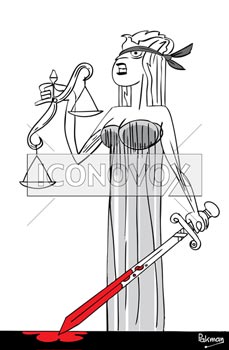 Justice, dessin de Pakman, réf. 0074-0027