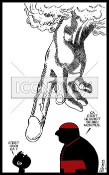 Doigt de dieu, dessin de Pakman, réf. 0074-0034
