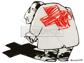 Croix noire, dessin de Phillipe, réf. 0011-0201
