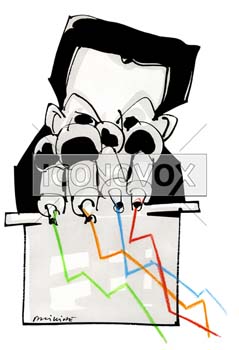 Conférence de presse, dessin de Phillipe, réf. 0011-0524