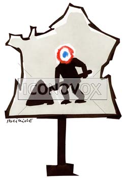 Attention travaux, dessin de Phillipe, réf. 0011-0544