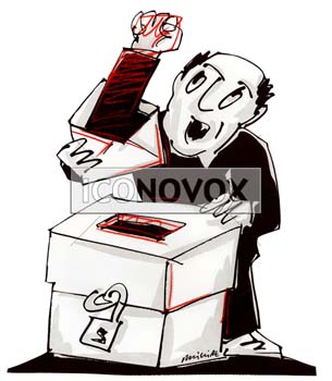 Bulletin de vote, dessin de Phillipe, réf. 0011-0569